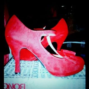 Red TStraps Bongo Heels